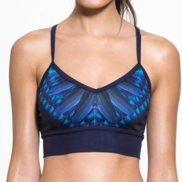 ALO Yoga Other - Alo Yoga Aria Bra In Navy Tropical Feathers